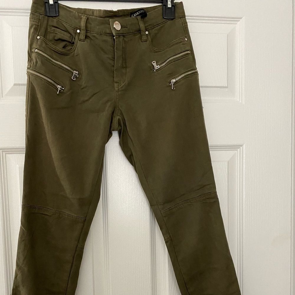 Blank Nyc Green Zippered Jeans